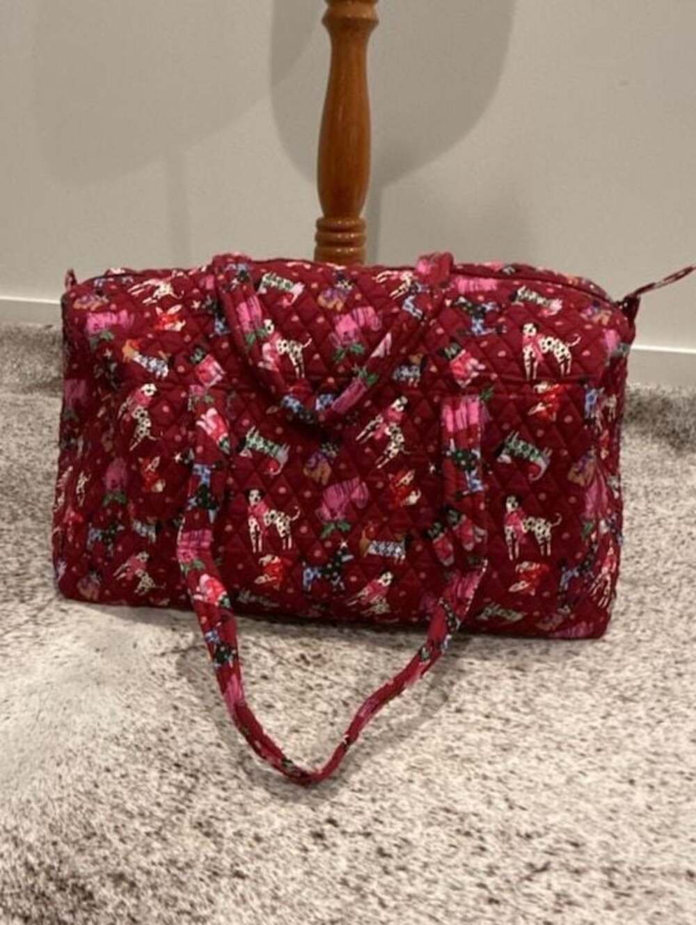 Vera Bradley Grand Tote Holiday Hounds Christmas Dogs Quilted Bag - Picture 1 of 14
